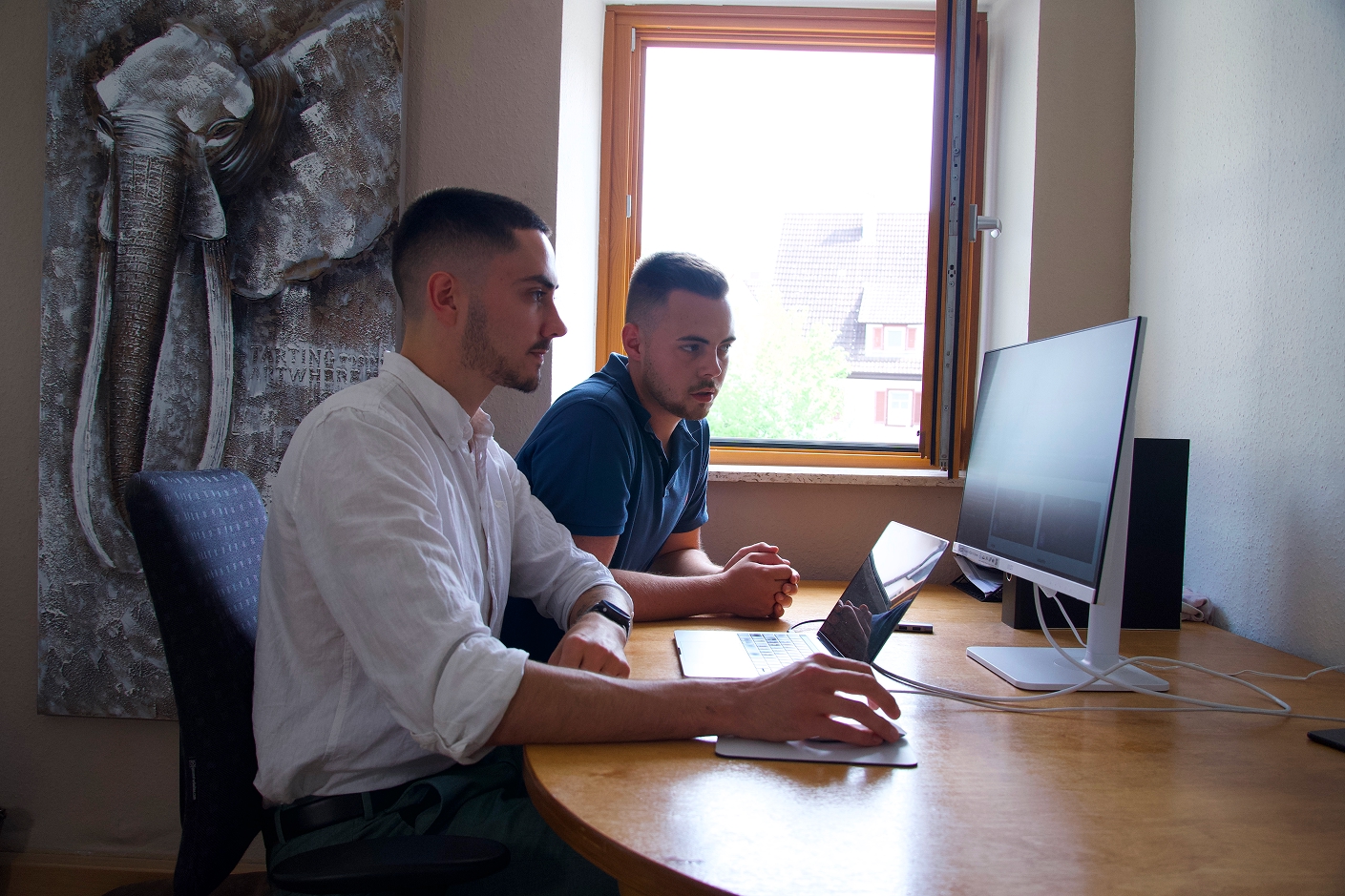 Team member during brainstorming session